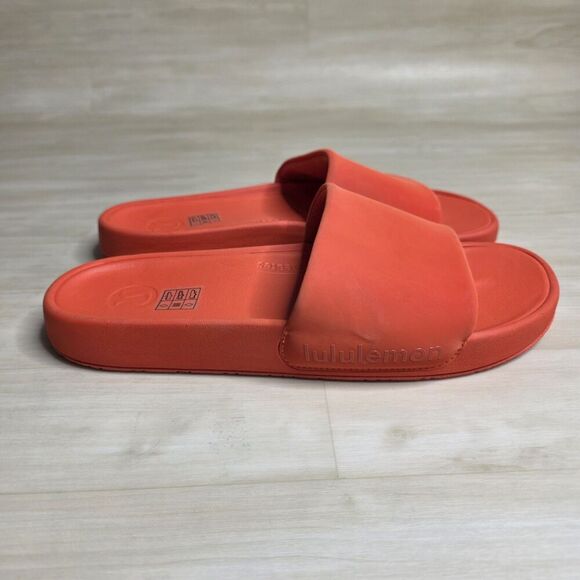 Lululemon Restfeel Slide Red Solid Casual Slides Gym Women's Size 9 - Picture 2 of 14